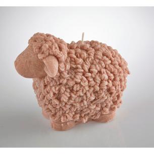 Свеча песочного цвета в форме овечки