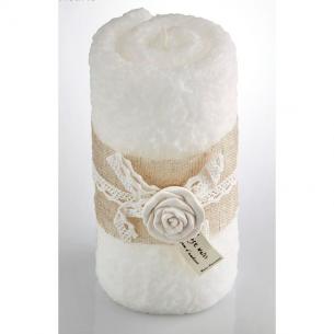 Свеча для ванной в виде полотенца с ароматом розы