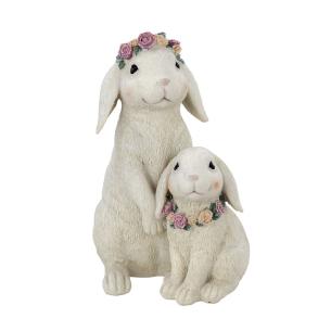Статуэтка для декора "Кролики с веночками"
