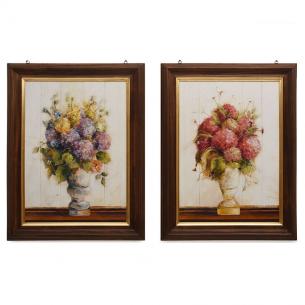 Набор из 2-х картин с яркими цветами "Гортензии"