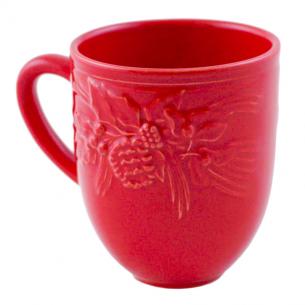 Новогодняя чашка красная "Зима"