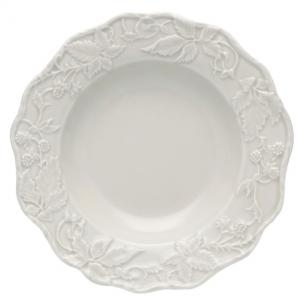 Тарелка для супа белого цвета "Артишок и птица"