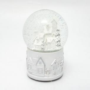 Музыкальная шкатулка Шар со снегом и домиком