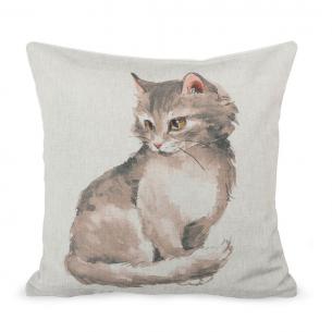 Декоративная наволочка на подушку с котиком Farm Foderina