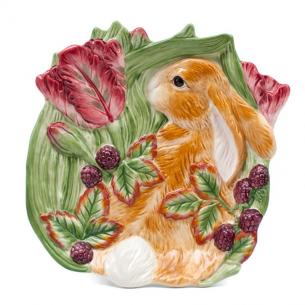 Тарелка десертная Кролик в траве