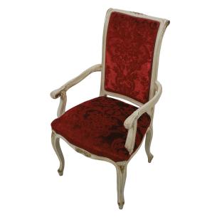 Стул-кресло с отделкой из красного бархата Palmobili
