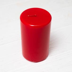 Свеча Lucid красная в форме цилиндра