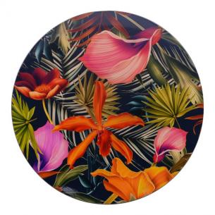 Тарелка подставная с изображением тропических цветов Bastide