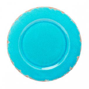 Керамическое блюдо ярко-голубого цвета "Помпеи"