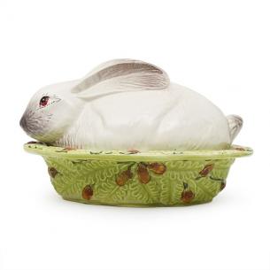 Емкость для хранения керамическая "Кролик в желудях"