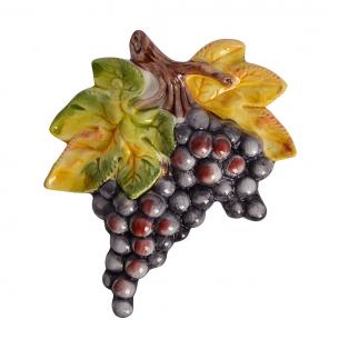 Настенный керамический декор в виде ягод "Виноград"