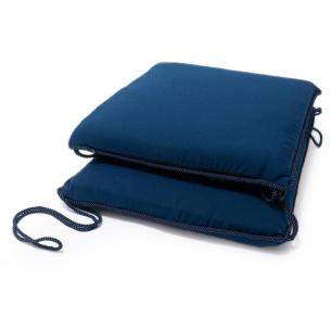 Набор из 2-х синих подушек для стульев New London
