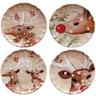 Комплект обеденных тарелок бежевый Deer Friends Casafina