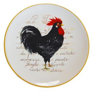Декоративная и сервировочная тарелка с пасхальной росписью «Важная птица»