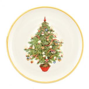 Тарелка салатная с нарядной ёлочкой "Яркое Рождество"