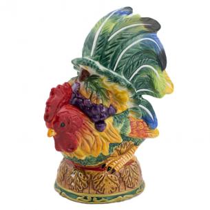 Шкатулка керамическая разноцветная "Петушок"