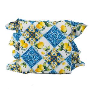 Подушка для стула "Орнамент с лимонами"