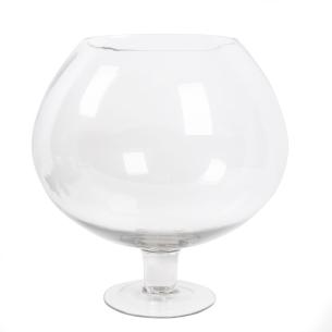 Большая стеклянная ваза-шар