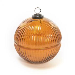 Свеча ароматическая янтарного цвета "Новогодний шар"