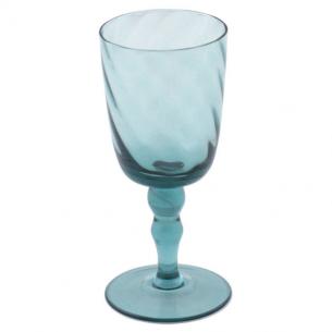 Бокал для вина стеклянный в голубом цвете Torson