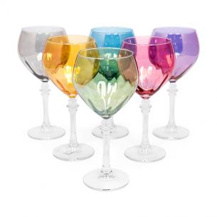Набор разноцветных бокалов для воды, 6 шт