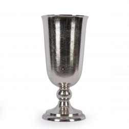 Небольшая серебристая ваза из алюминия в виде кубка Gros