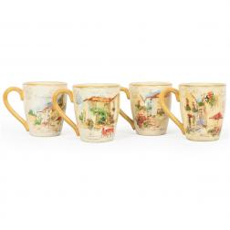 Набор из 4-х чайных чашек с пейзажами "Римские каникулы"