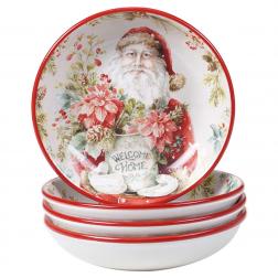 Набор суповых тарелок «Рождественская сказка» 4 шт.