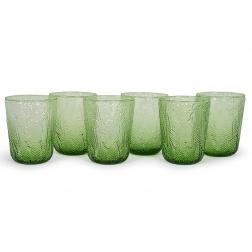 Набор зеленых стаканов из стекла, 6 шт. Montego