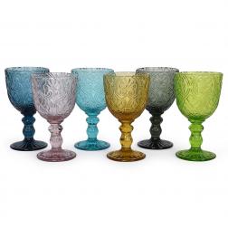Набор из 6-ти разноцветных бокалов из стекла Corinto