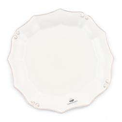 Тарелка салатная из огнеупорной керамики белого цвета Barroco