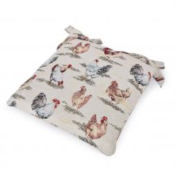 Подушка для стула с тефлоном "Птичий двор"