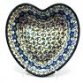 Декоративная пиала-сердце в сине-зеленой гамме "Фиалки" Керамика Артистична  - фото
