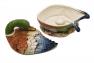 Оригинальная керамическая супница с ручной росписью «Стеснительная утка» Ceramiche Bravo  - фото