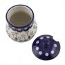 Ёмкость для специй из прочной керамики с синим узором "Весенний сад"   - фото