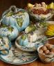 Набор керамических чайных чашек с синими ручками и каймой, 4 шт. "Щедрый урожай" Certified International  - фото