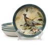 Столовый сервиз с суповыми тарелками с рисунками тыкв и птиц "Щедрый урожай" Certified International  - фото