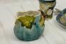 Голубой соусник в виде тыквы с объемным декором из листьев "Щедрый урожай" Certified International  - фото