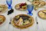 Набор из 4-х обеденных тарелок с изображением виноградной грозди "Солнце в бокале" Certified International  - фото