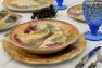 Набор из 4-х бежевых тарелок для супа с винными натюрмортами "Солнце в бокале" Certified International  - фото