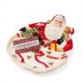 Блюдо в виде Деда Мороза с ручной росписью "Бантик" Fitz and Floyd  - фото