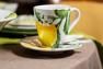 Чашка чайная с блюдцем из коллекции столовой керамики "Солнечный лимон" Villa Grazia  - фото