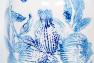 Округлая керамическая ваза ручной работы с акварельным рисунком "Вечерний гранат" Villa Grazia  - фото