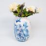 Округлая керамическая ваза ручной работы с акварельным рисунком "Вечерний гранат" Villa Grazia  - фото