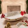 Нарядный салатник с лепным декором "Рождественские эмоции" Fitz and Floyd  - фото