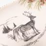 Блюдо новогоднее большое с изображением оленя "Лесной мороз" Fitz and Floyd  - фото