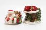 Керамическая новогодняя емкость для хранения "Санта с мешком подарков за спиной" Palais Royal  - фото