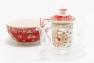 Фарфоровый чайный набор-«эгоист» в новогоднем стиле «Вкус праздников» Palais Royal  - фото