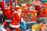 Большое блюдо, декорированное рождественской картинкой "Добрый Санта в пути" Palais Royal  - фото