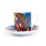 Подарочный комплект кофейных чашек с блюдцами "Добрый Санта с оленем", 6 шт Palais Royal  - фото